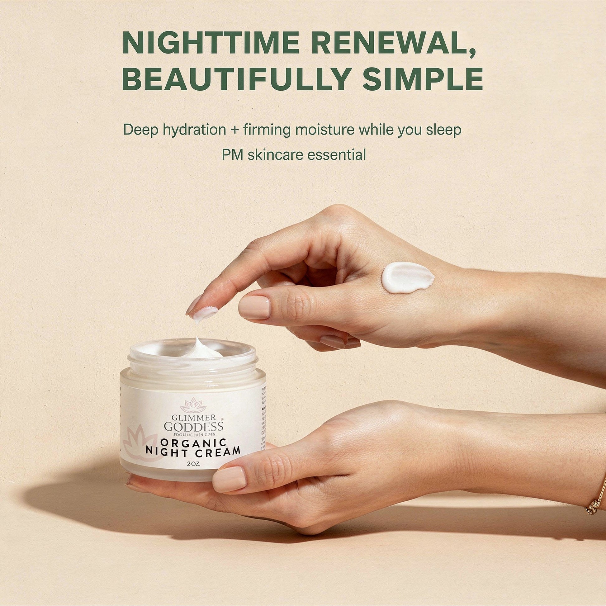 Organic Skin Renewal Night Cream 2 oz – Anti-Aging - Trending Wellness Store