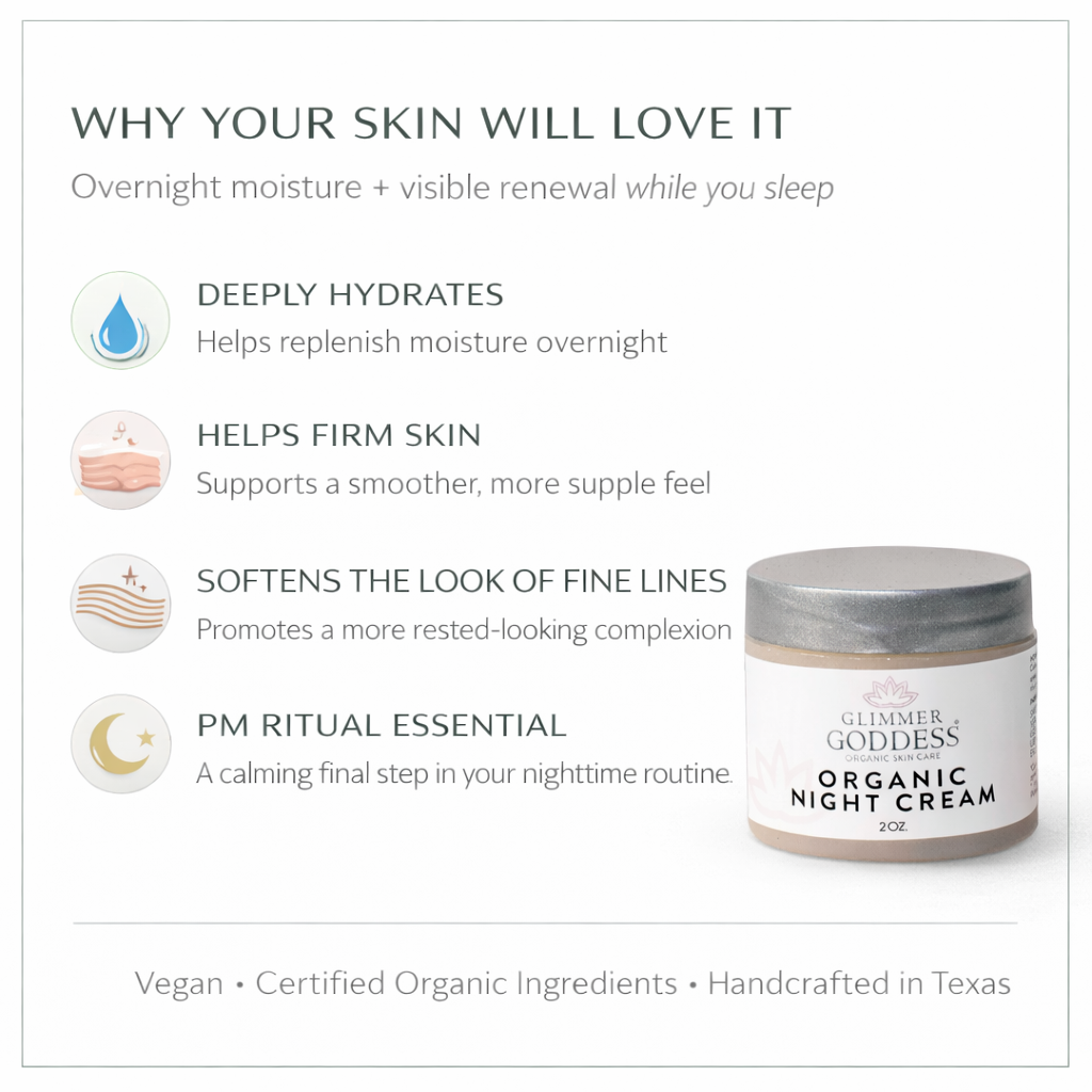 Organic Skin Renewal Night Cream 2 oz – Anti-Aging - Trending Wellness Store