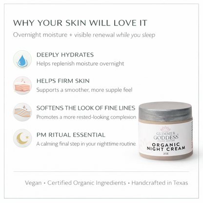 Organic Skin Renewal Night Cream 2 oz – Anti-Aging - Trending Wellness Store