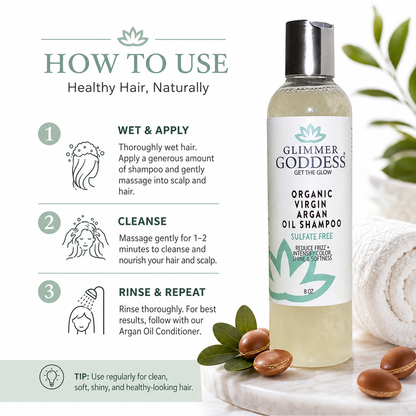 Organic Sulfate-Free Shampoo with Argan Oil for Healthy Hair - Trending Wellness Store