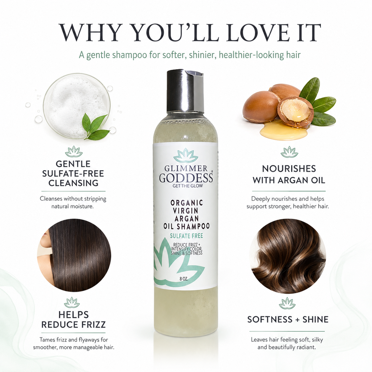 Organic Sulfate-Free Shampoo with Argan Oil for Healthy Hair - Trending Wellness Store