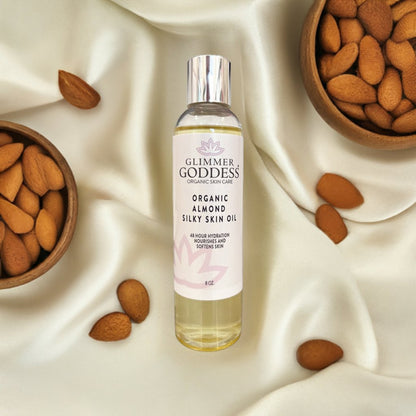 Organic Sweet Almond Silky Skin Oil - 48 Hour Hydration - Trending Wellness Store