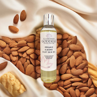 Organic Sweet Almond Silky Skin Oil - 48 Hour Hydration - Trending Wellness Store