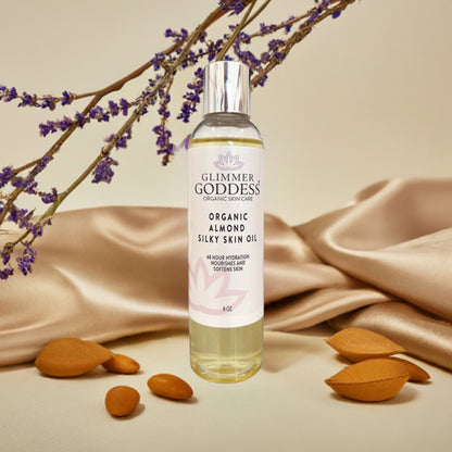 Organic Sweet Almond Silky Skin Oil – 48 Hour Hydration - Trending Wellness Store