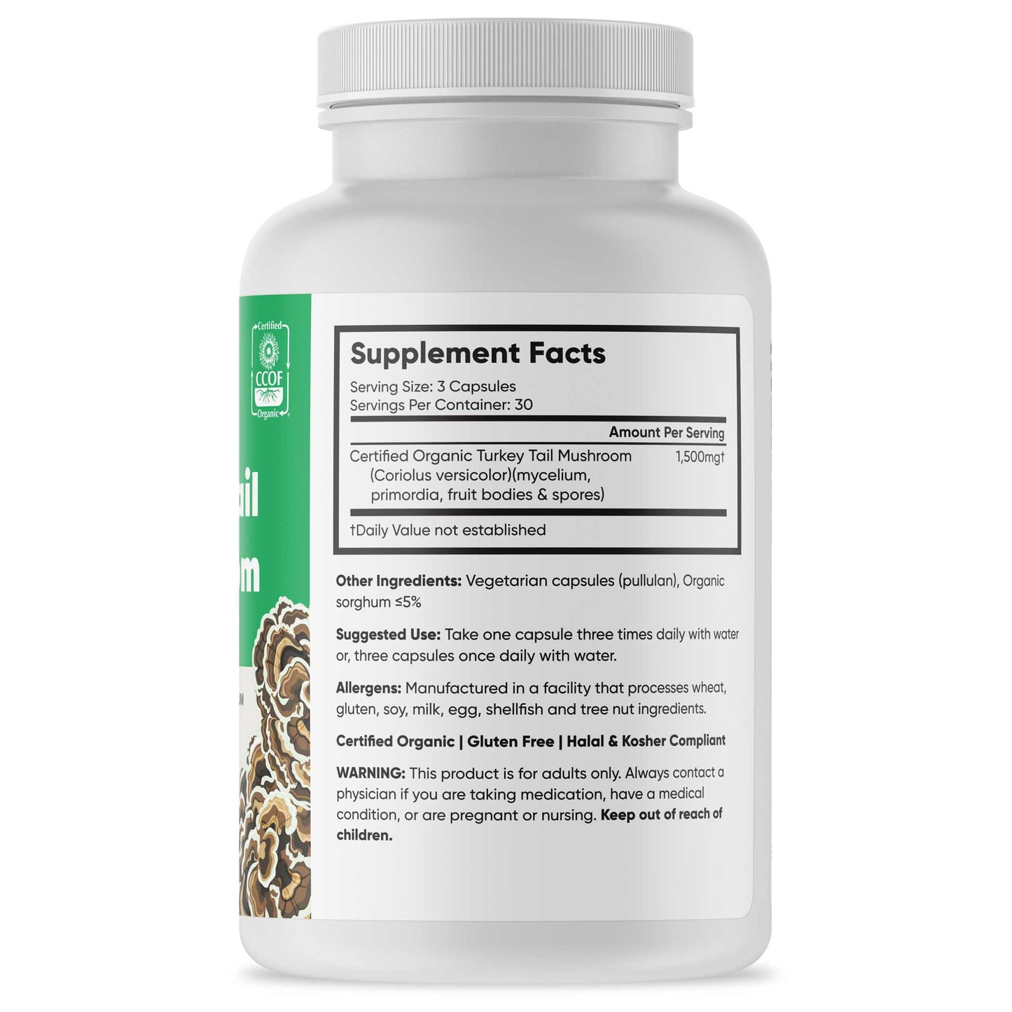 Organic Turkey Tail Mushroom, 90 Capsules - Trending Wellness Store