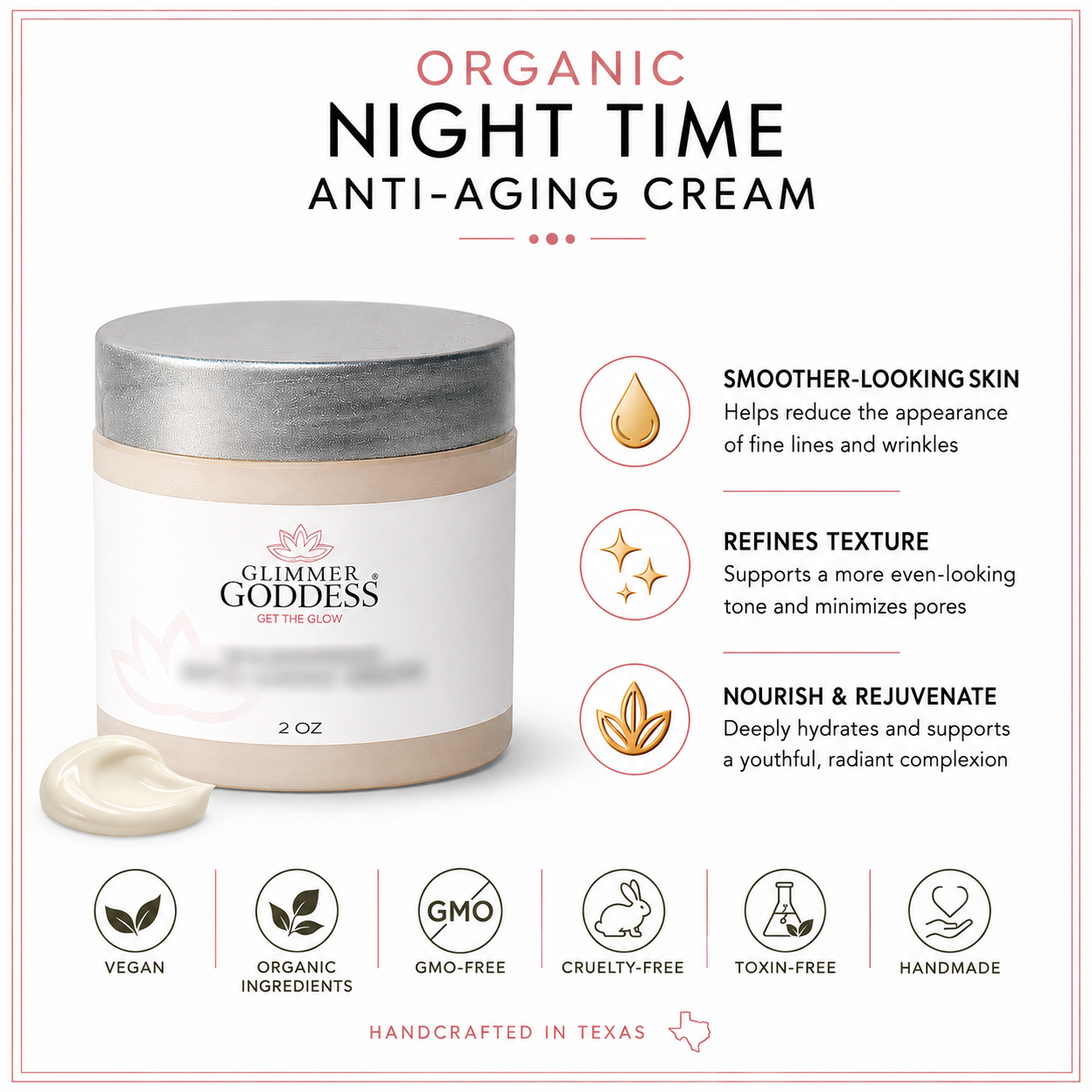 Organic Vitamin A Microcaps Night Cream – Brightening Anti-Aging Treatment - Trending Wellness Store