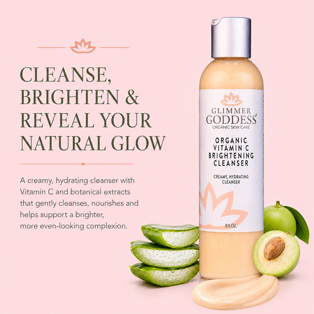 Organic Vitamin C Brightening Cleanser – Gentle Face Wash - Trending Wellness Store