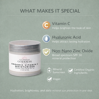Organic Vitamin C Daily Moisturizer SPF 30 – Brightening Formula - Trending Wellness Store