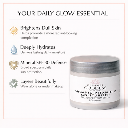 Organic Vitamin C Daily Moisturizer SPF 30 – Brightening Formula - Trending Wellness Store