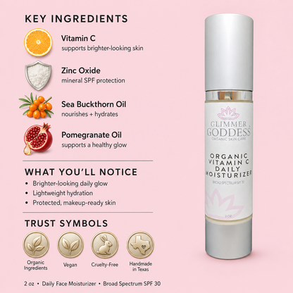 Organic Vitamin C Daily Moisturizer SPF 30 – Brightening Formula - Trending Wellness Store