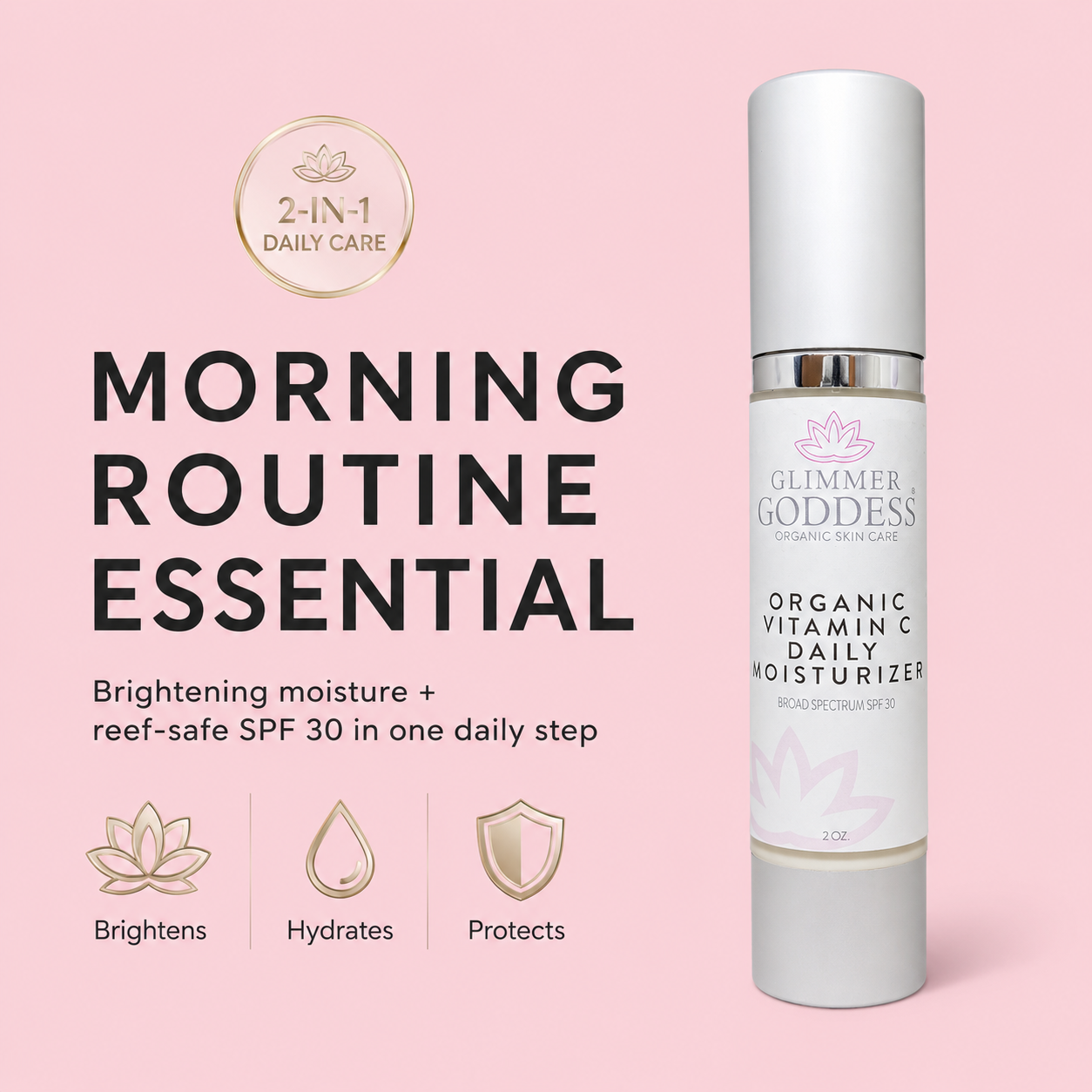 Organic Vitamin C Daily Moisturizer SPF 30 – Brightening Formula - Trending Wellness Store