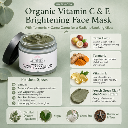 Organic Vitamin C & E Brightening Face Mask - Trending Wellness Store