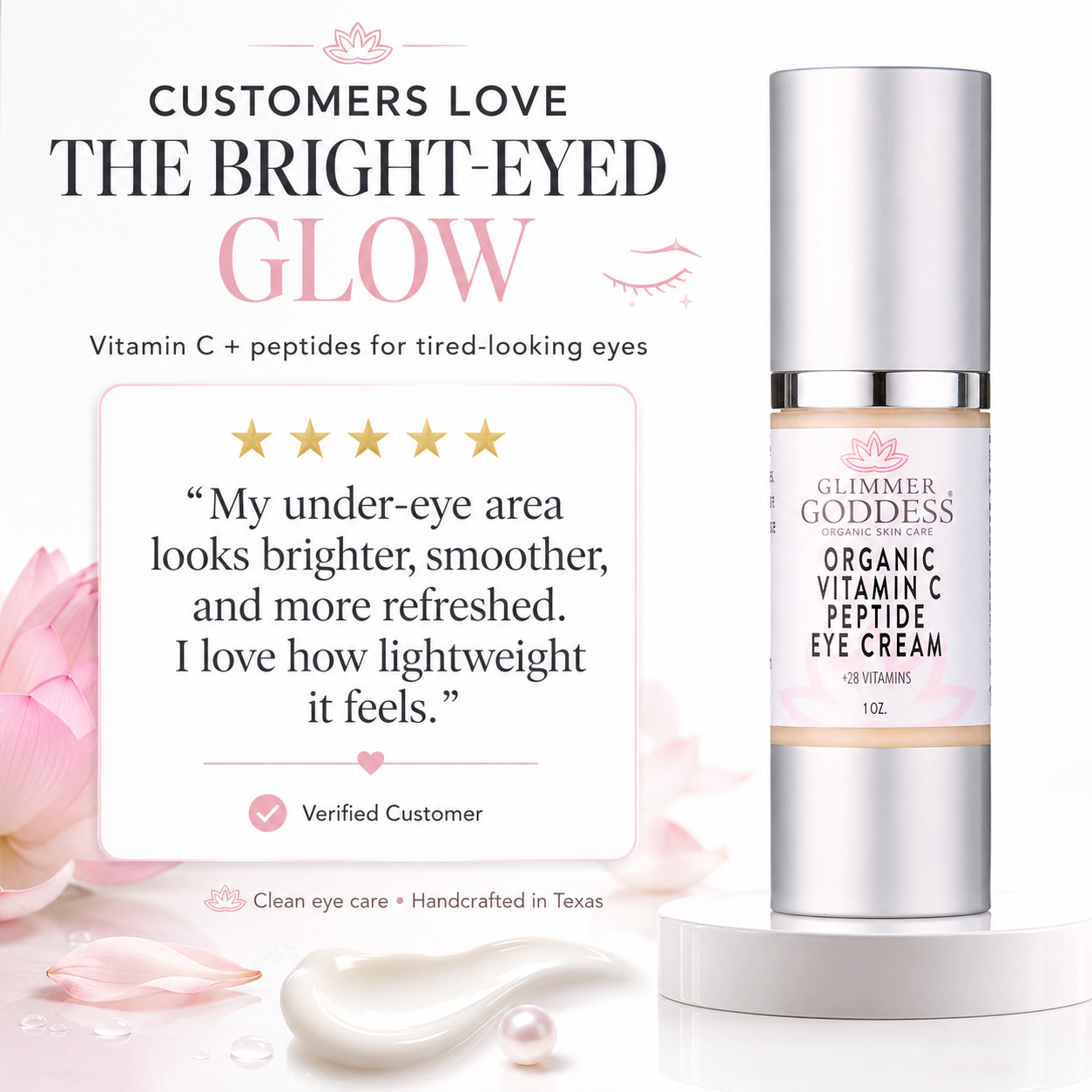 Organic Vitamin C Eye Serum – Peptide Treatment for Dark Circles - Trending Wellness Store