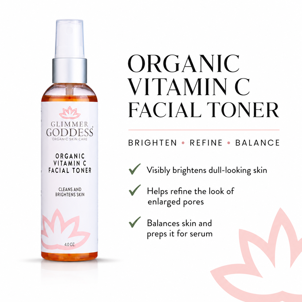 Organic Vitamin C Facial Toner – Natural Brightening Astringent - Trending Wellness Store