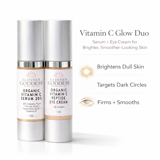 Organic Vitamin C Glow Duo – 20% Vitamin C + Peptide Eye Serum - Trending Wellness Store