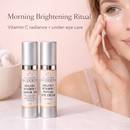 Organic Vitamin C Glow Duo – 20% Vitamin C + Peptide Eye Serum - Trending Wellness Store