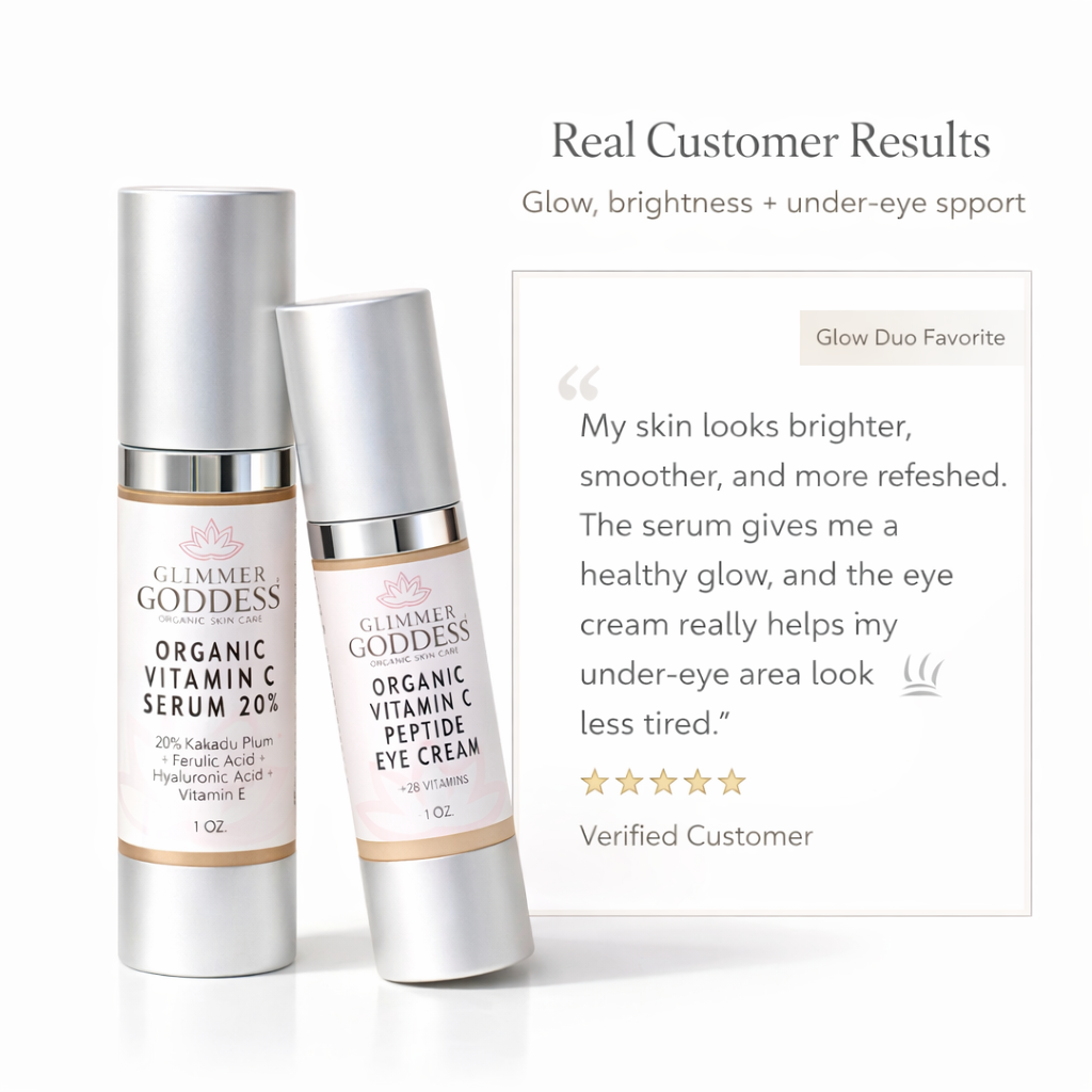 Organic Vitamin C Glow Duo – 20% Vitamin C + Peptide Eye Serum - Trending Wellness Store