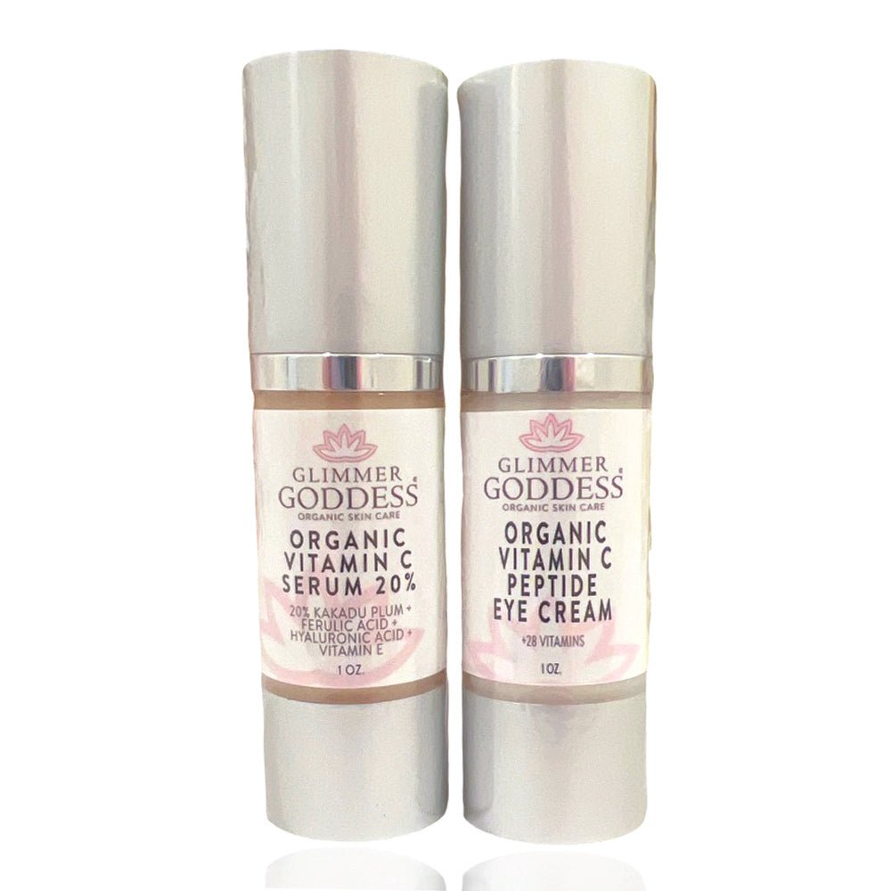 Organic Vitamin C Glow Duo – 20% Vitamin C + Peptide Eye Serum - Trending Wellness Store
