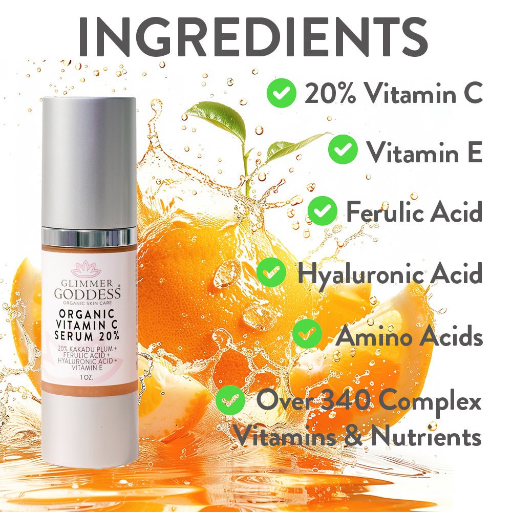 Organic Vitamin C Serum 20% – Brightening Treatment with Hyaluronic & Ferulic Acid - Trending Wellness Store