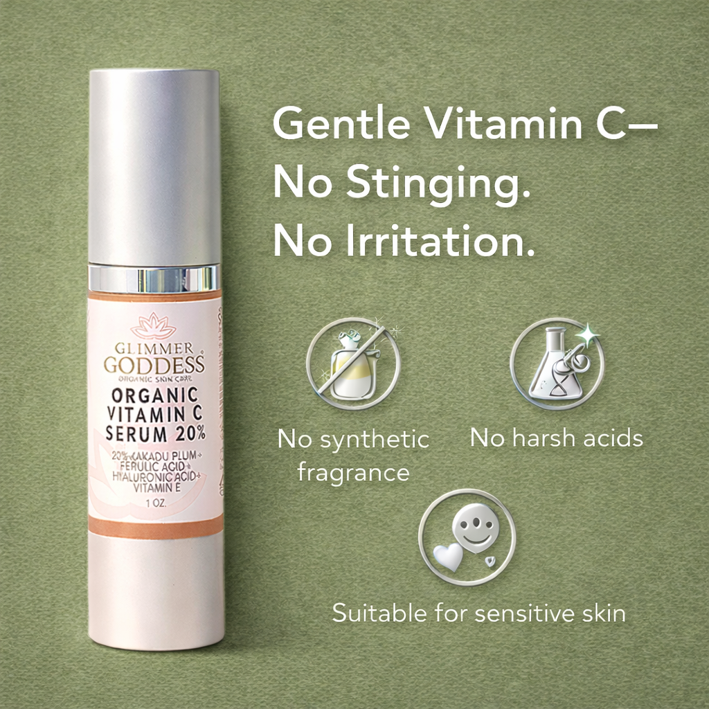 Organic Vitamin C Serum 20% – Brightening Treatment with Hyaluronic & Ferulic Acid - Trending Wellness Store