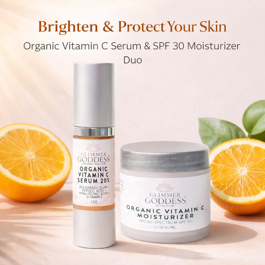 Organic Vitamin C Serum & SPF 30 Moisturizer Duo - Trending Wellness Store