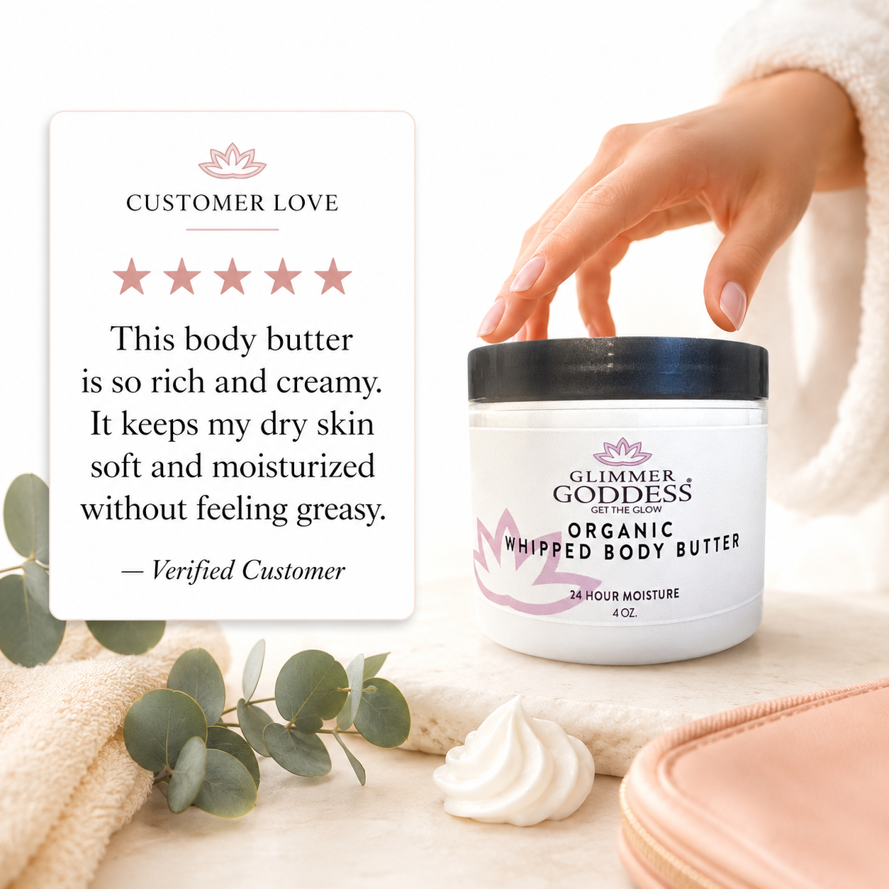 Organic Whipped Body Butter 4 oz – Travel Size - Trending Wellness Store