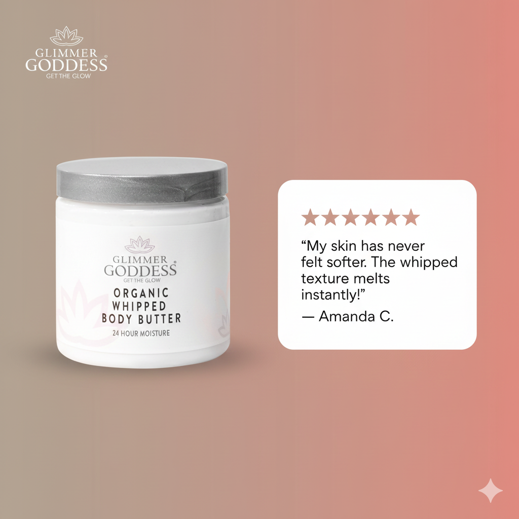 Organic Whipped Body Butter – Ultra-Rich Moisturizer for Dry Skin, Eczema & Sensitive Skin (8 oz) - Trending Wellness Store
