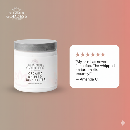 Organic Whipped Body Butter – Ultra-Rich Moisturizer for Dry Skin, Eczema & Sensitive Skin (8 oz) - Trending Wellness Store