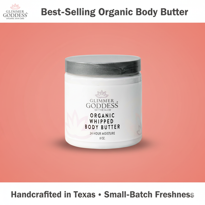 Organic Whipped Body Butter – Ultra-Rich Moisturizer for Dry Skin, Eczema & Sensitive Skin (8 oz) - Trending Wellness Store