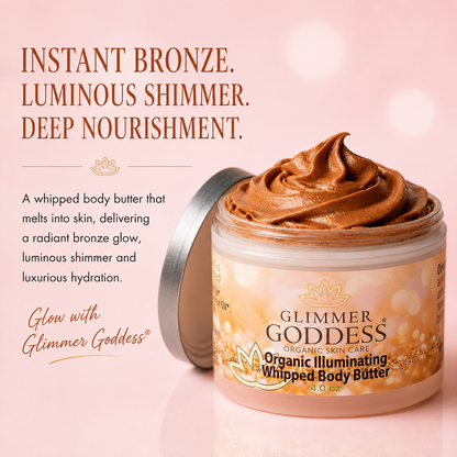 Organic Whipped Bronzing Body Butter – Shimmering Body Moisturizer with Instant Bronze Glow - Trending Wellness Store