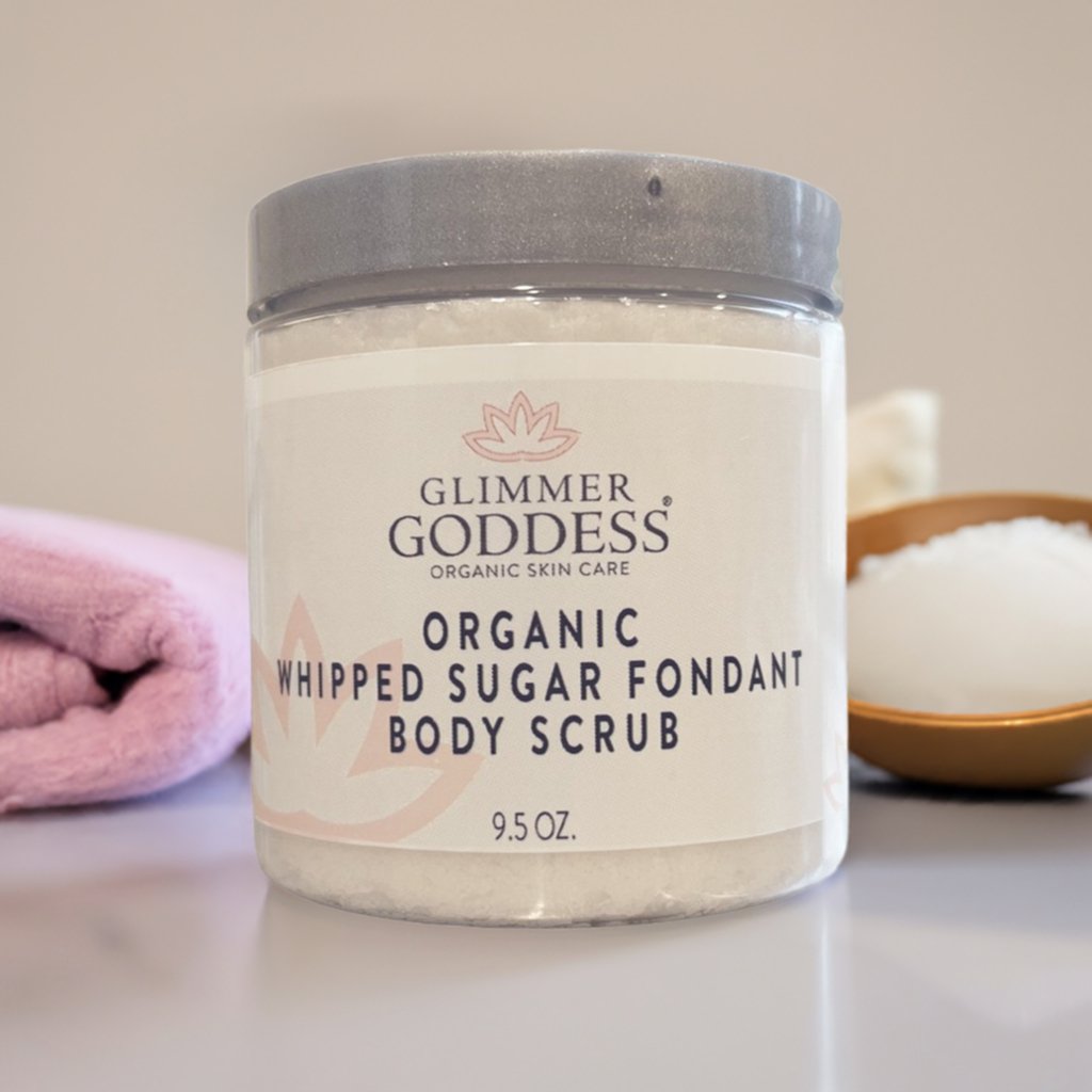 Organic Whipped Sugar Body Scrub 10 oz – Crepey Skin Treatment & Exfoliator - Trending Wellness Store