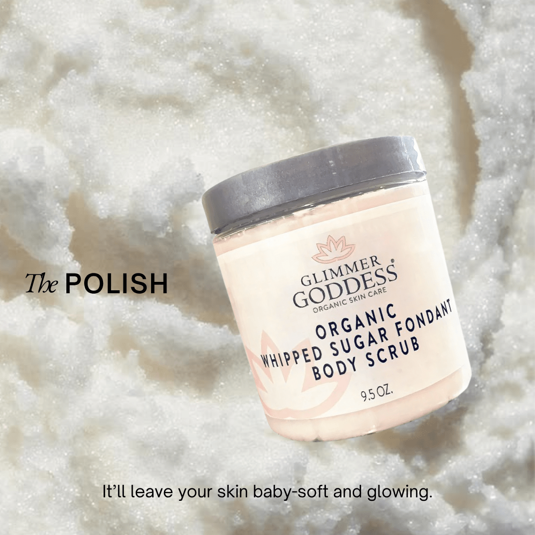 Organic Whipped Sugar Body Scrub 10 oz – Crepey Skin Treatment & Exfoliator - Trending Wellness Store