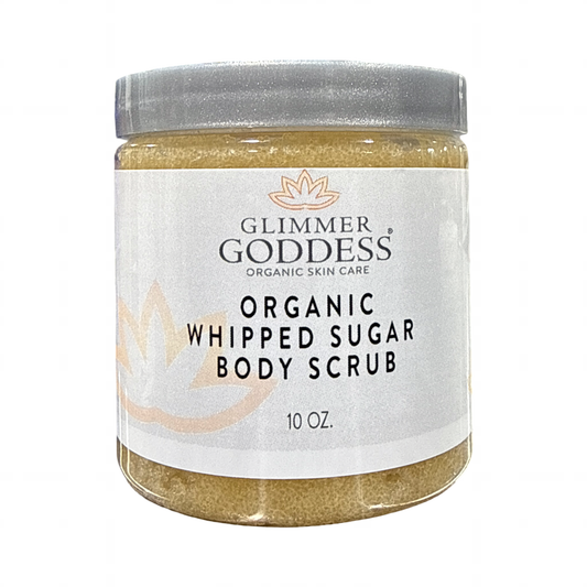 Organic Whipped Sugar Body Scrub 10 oz – Crepey Skin Treatment & Exfoliator - Trending Wellness Store