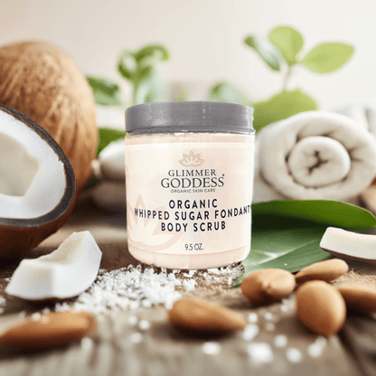 Organic Whipped Sugar Body Scrub 2 oz – Travel Size Crepey Skin Treatment & Exfoliator - Trending Wellness Store