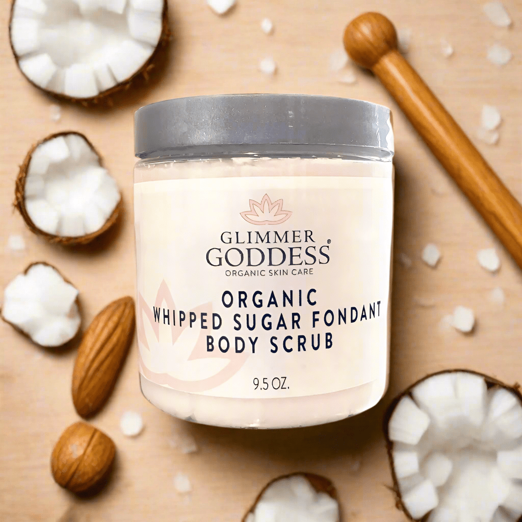Organic Whipped Sugar Body Scrub 2 oz – Travel Size Crepey Skin Treatment & Exfoliator - Trending Wellness Store
