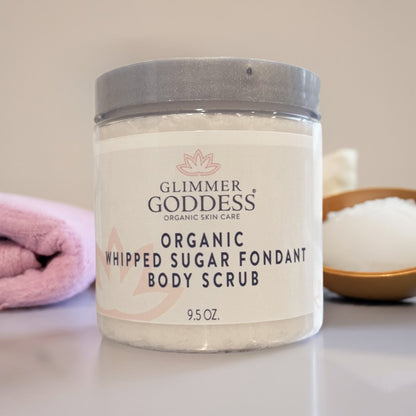 Organic Whipped Sugar Body Scrub 2 oz – Travel Size Crepey Skin Treatment & Exfoliator - Trending Wellness Store