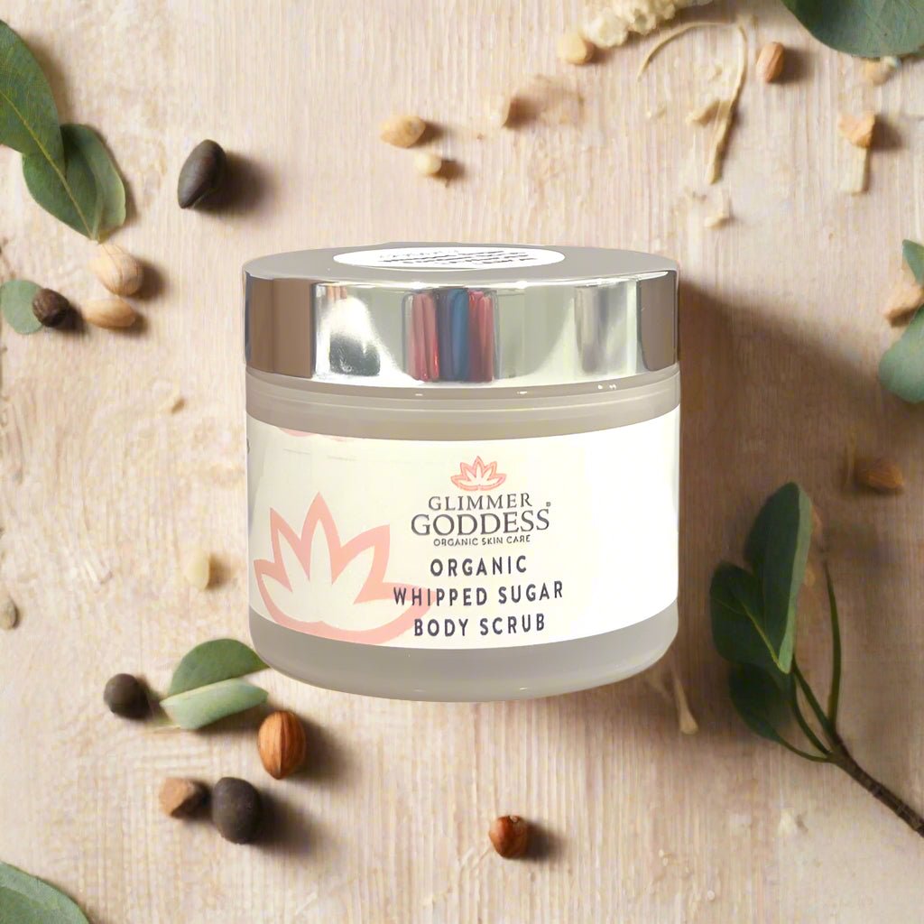 Organic Whipped Sugar Body Scrub 2 oz – Travel Size Crepey Skin Treatment & Exfoliator - Trending Wellness Store