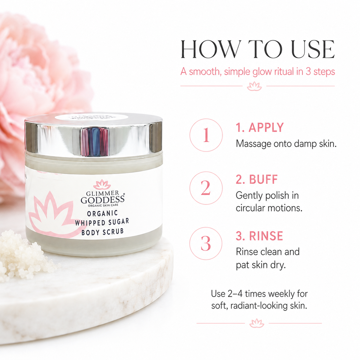 Organic Whipped Sugar Body Scrub 2 oz – Travel Size Crepey Skin Treatment & Exfoliator - Trending Wellness Store
