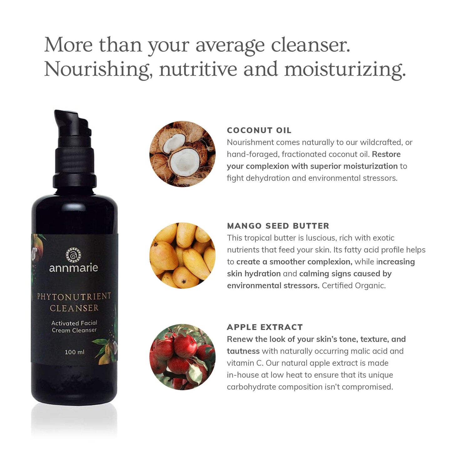 Phytonutrient Cleanser - Activated Facial Cream Cleanser (100ml)- Collective - Trending Wellness Store