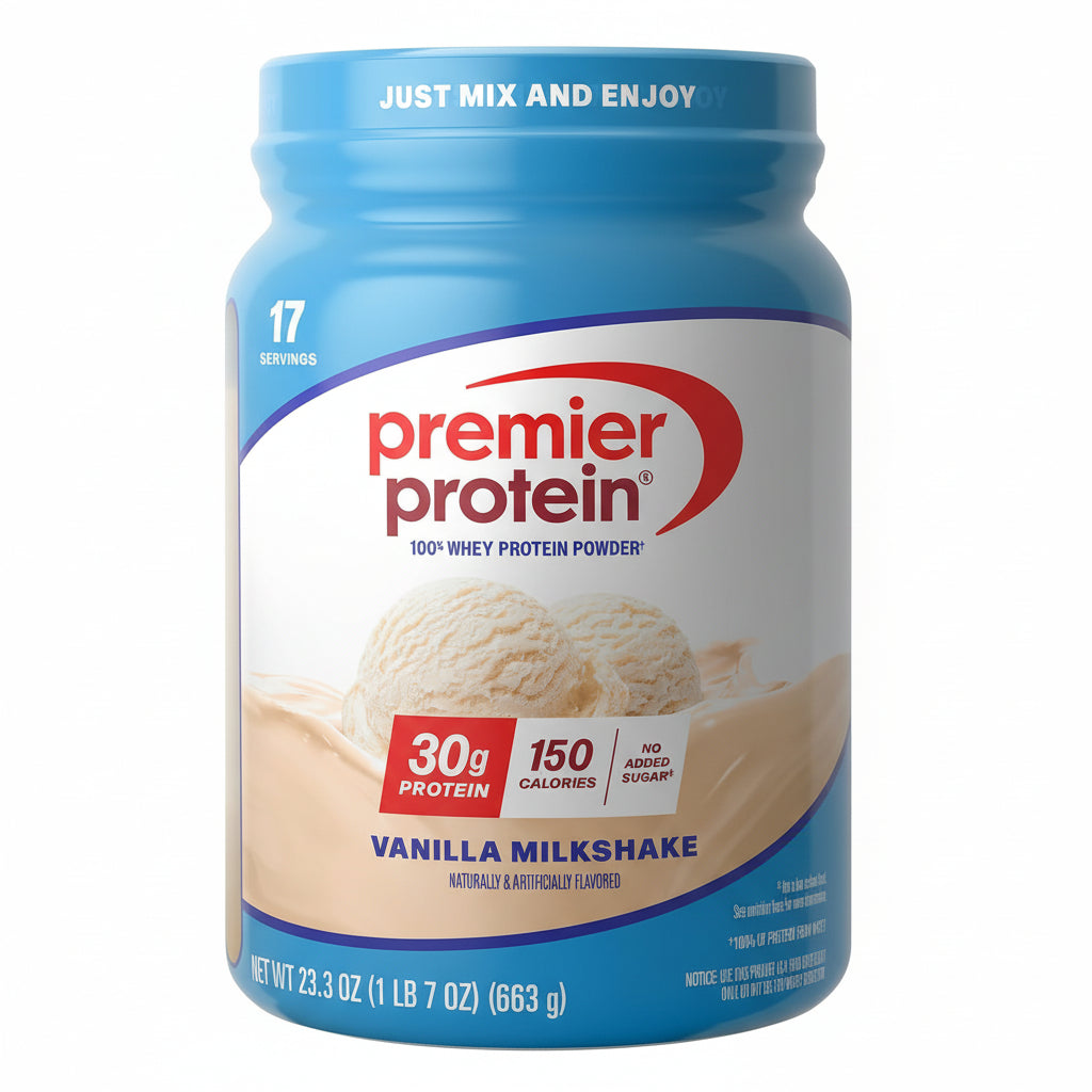 Premier Protein 100% Whey Powder, Vanilla Milkshake (Keto Friendly & No Soy), 23.3 oz (17 Servings) – $23.49 (Was $29.99) - Trending Wellness Store