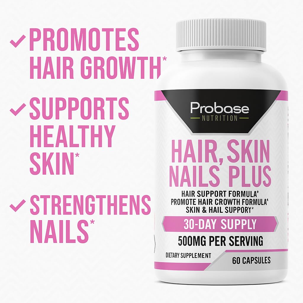 Probase Nutrition Hair, Skin and Nails Plus 60 Capsules 30-Day Supply - Trending Wellness Store