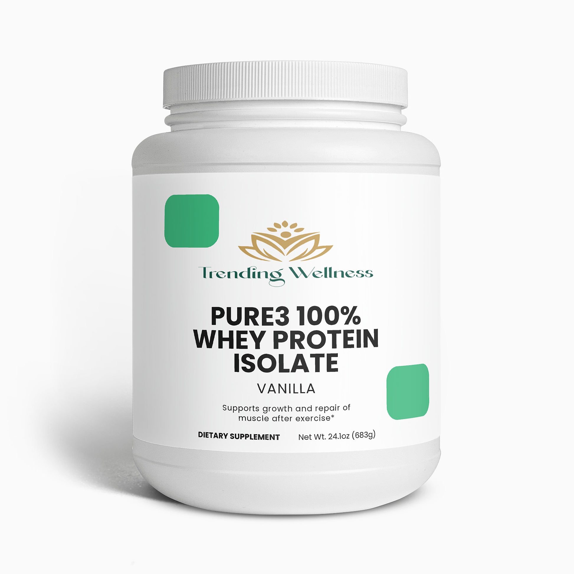 Pure3 100% Whey Protein Isolate (Vanilla) - Trending Wellness Store
