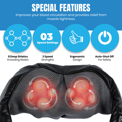 Pursonic 3D Shiatsu Heating Back and Neck Massager - Trending Wellness Store