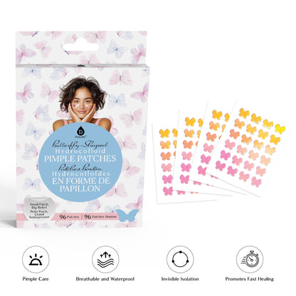 Pursonic Clear Skin Bundle: 3 Packs of Hydrocolloid Pimple Patches (Classic, Butterfly, & Multi-Size) - Trending Wellness Store