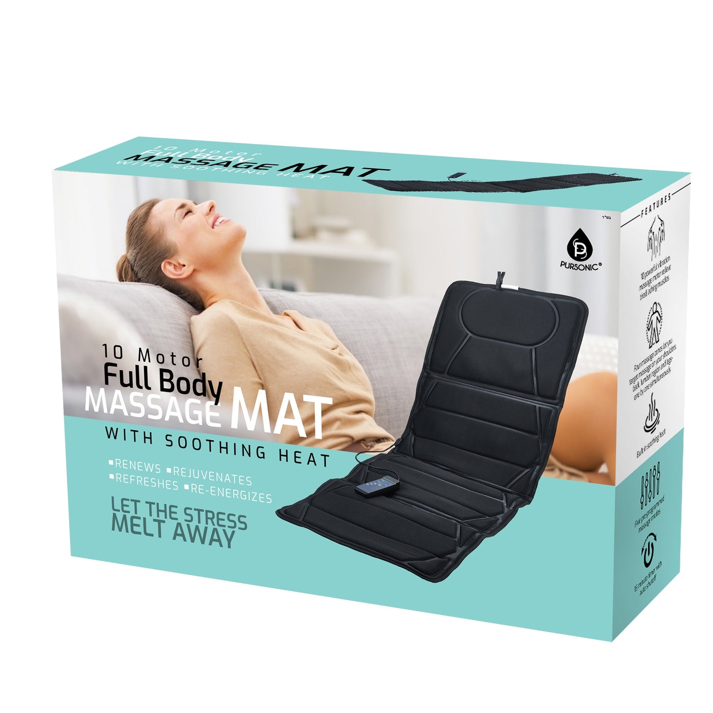 Pursonic Full-Body Massage Mat & 6-Speed Cordless Deep Tissue Massage Gun - Trending Wellness Store