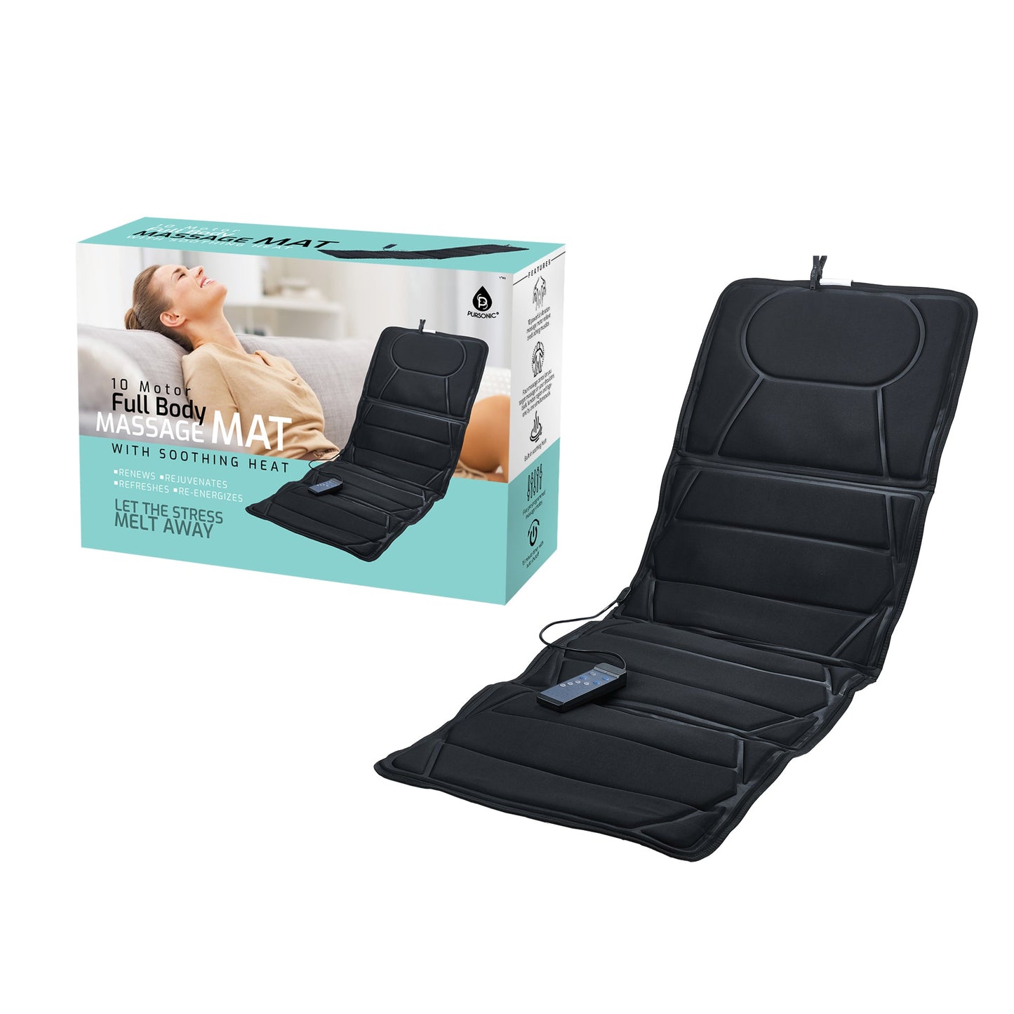 Pursonic Full-Body Massage Mat & 6-Speed Cordless Deep Tissue Massage Gun - Trending Wellness Store