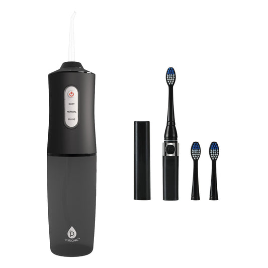 Pursonic Water Flosser & Portable Sonic Toothbrush Oral Care Bundle – Complete On-the-Go Dental Hygiene Kit - Trending Wellness Store