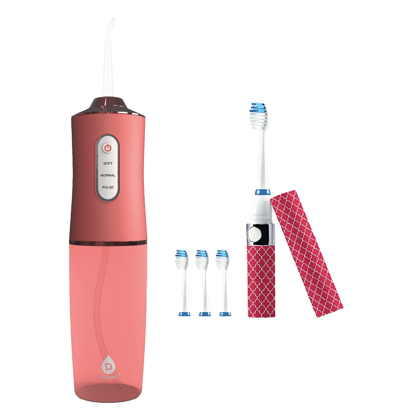 Pursonic Water Flosser & Portable Sonic Toothbrush Oral Care Bundle – Complete On-the-Go Dental Hygiene Kit - Trending Wellness Store