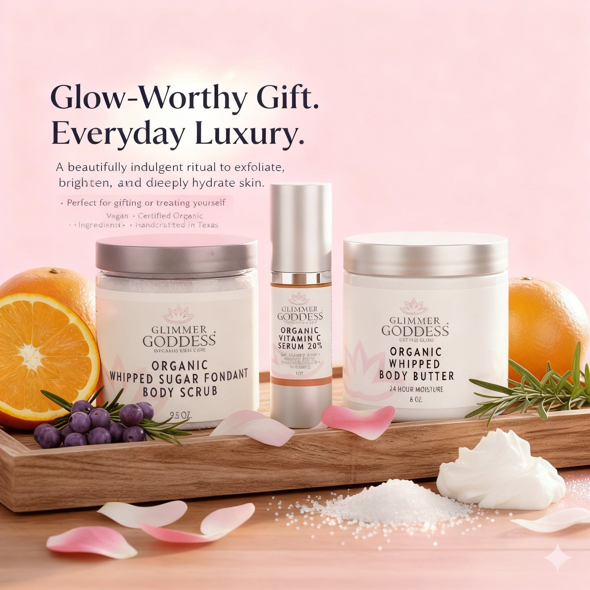 Radiance Glow Organic Skincare Gift Set – Exfoliate, Brighten & Hydrate Naturally - Trending Wellness Store