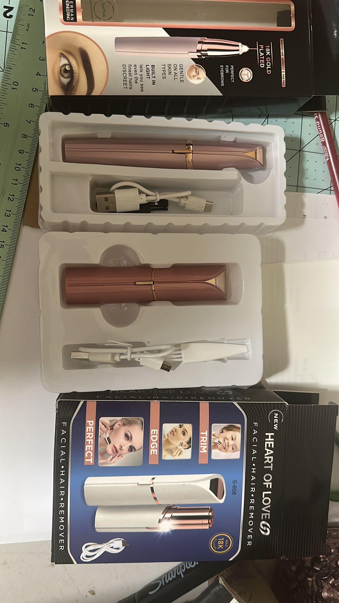 Rechargeable Facial + Eyebrow Hair Removers Set -2 Pack - Trending Wellness Store